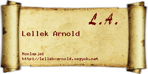 Lellek Arnold névjegykártya